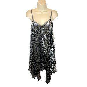 POL Burnout Velvet Floral asymmetrical mini Dress NWT - Size M